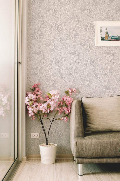 Peony floral Wallpaper
