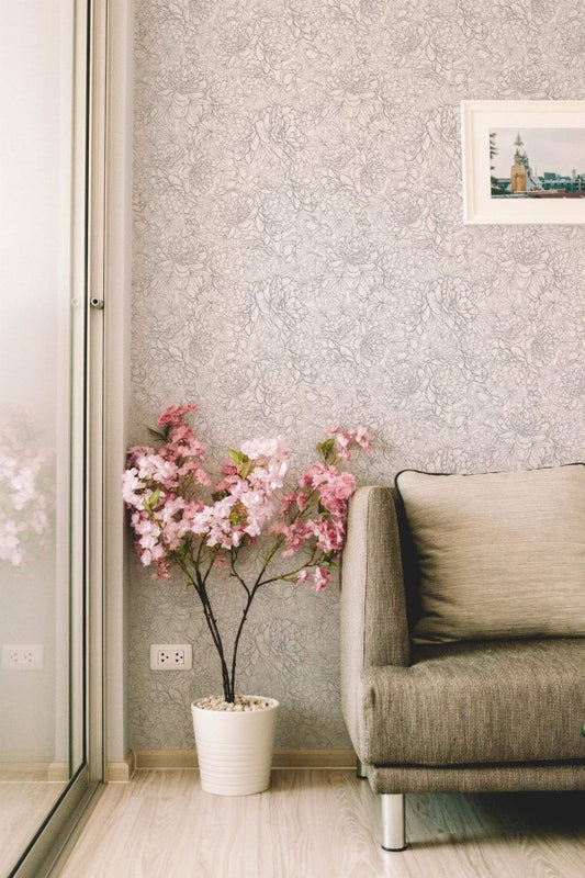 Peony floral Wallpaper