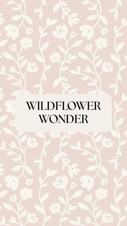 Wildflower Wallpaper – Removable Peel and Stick Floral Wall Mural | Boho Botanical Accent for Renters | Peel & Luxe