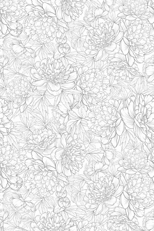 Peony floral Wallpaper