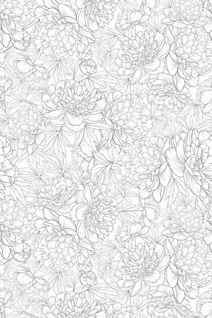 Peony floral Wallpaper