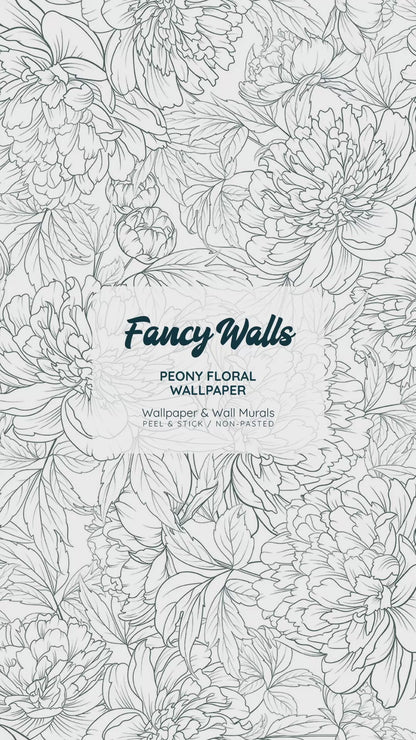 Peony floral Wallpaper